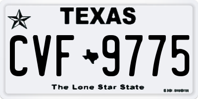 TX license plate CVF9775