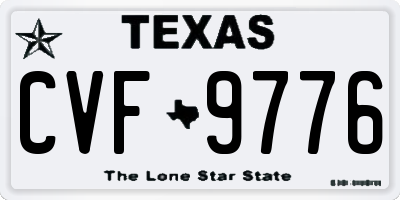 TX license plate CVF9776