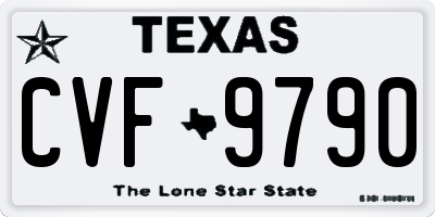 TX license plate CVF9790