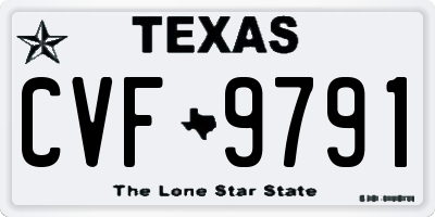 TX license plate CVF9791