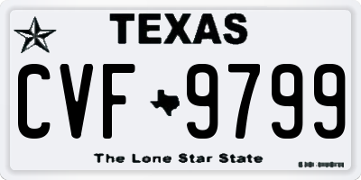 TX license plate CVF9799