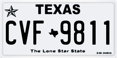 TX license plate CVF9811