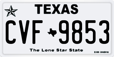 TX license plate CVF9853