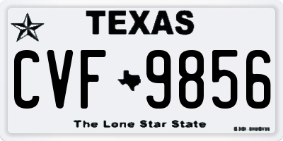 TX license plate CVF9856