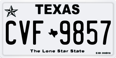 TX license plate CVF9857