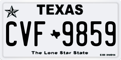 TX license plate CVF9859