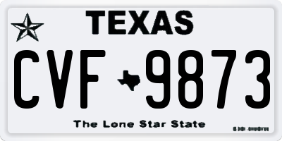 TX license plate CVF9873