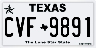 TX license plate CVF9891