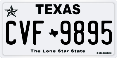 TX license plate CVF9895