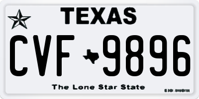 TX license plate CVF9896