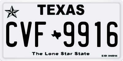 TX license plate CVF9916