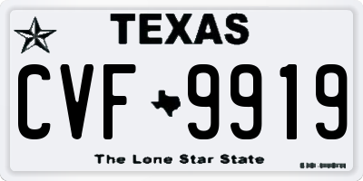 TX license plate CVF9919