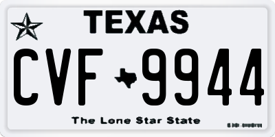 TX license plate CVF9944
