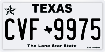 TX license plate CVF9975