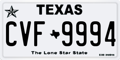 TX license plate CVF9994