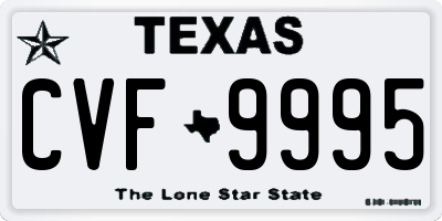 TX license plate CVF9995