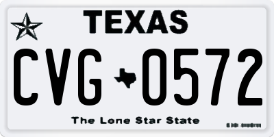 TX license plate CVG0572