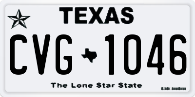 TX license plate CVG1046
