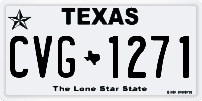 TX license plate CVG1271