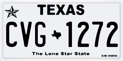 TX license plate CVG1272