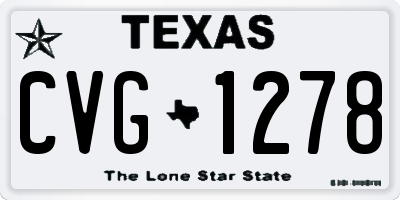 TX license plate CVG1278