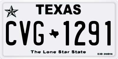 TX license plate CVG1291
