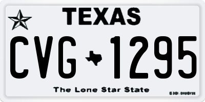 TX license plate CVG1295