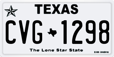 TX license plate CVG1298