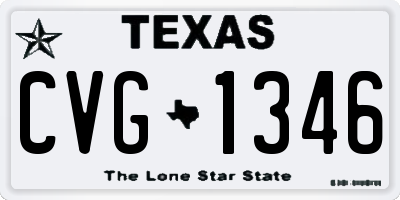 TX license plate CVG1346