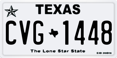 TX license plate CVG1448