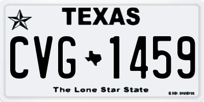 TX license plate CVG1459