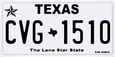 TX license plate CVG1510