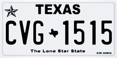 TX license plate CVG1515