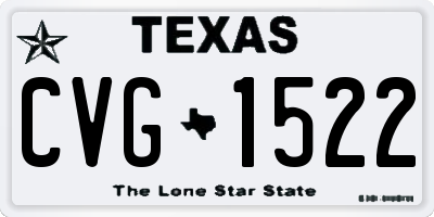 TX license plate CVG1522