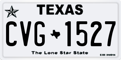 TX license plate CVG1527