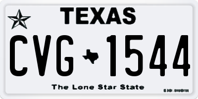 TX license plate CVG1544