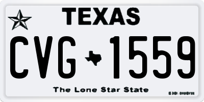 TX license plate CVG1559