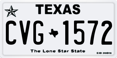 TX license plate CVG1572