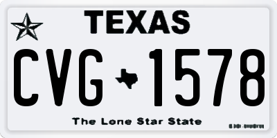 TX license plate CVG1578