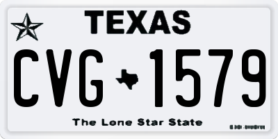 TX license plate CVG1579
