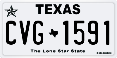 TX license plate CVG1591