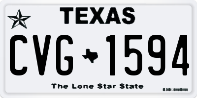 TX license plate CVG1594