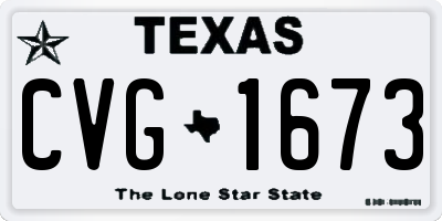 TX license plate CVG1673