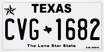 TX license plate CVG1682