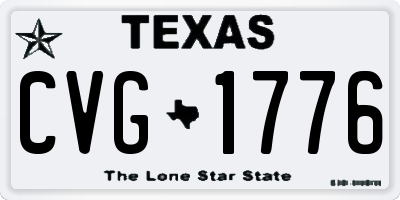 TX license plate CVG1776