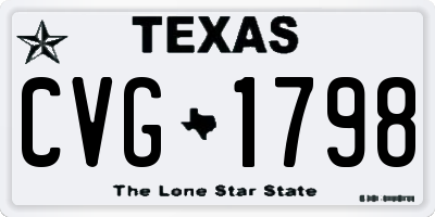 TX license plate CVG1798