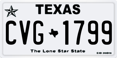 TX license plate CVG1799