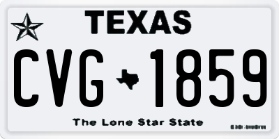 TX license plate CVG1859