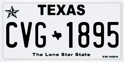 TX license plate CVG1895