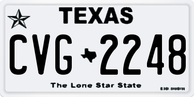 TX license plate CVG2248
